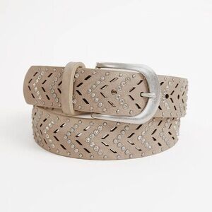 Buckle Rhinestone Chevron Belt Small